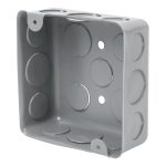 Caja de Acero Cuadrada 4x4" Económica Volteck