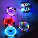 Ventilador de Doble Apertura para Gabinete Gamer con Leds Blancos 120X120X25mm - Image 2