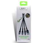 Cable 3 en 1, Lightning, Micro USB y Tipo C, F-CB2018