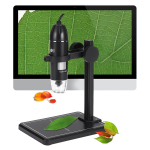 Microscopio Digital Ajustable 1600X, 2MP, 1080P, 8 LED, USB para PC y Smartphone + Soporte Dentado, Color Negro - Image 8