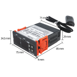 Controlador Digital de Temperatura y Humedad para Incubadora 110-220VAC, STC-3028 - Image 4