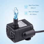 Mini Bomba de Agua Sumergible Ultrasilenciosa de 5VDC, 1-5W, 150L/H, JYC-D103 - Image 2