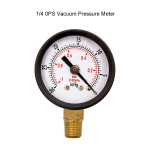 Medidor de Presión de Vacío Portátil de Doble Escala ¼” NPT -30HG/0PS