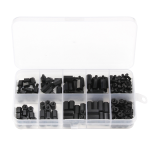 Set de 180 Separadores Hexagonales de Plástico Negro M3, para PC