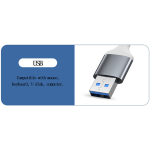 Hub USB 3.0, 4 Puertos Tipo Barra, Plateado - Image 4