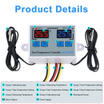 Controlador Digital de Temperatura Doble para Incubadora 12VDC, XK-W1088 - Image 3