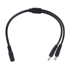 Divisor para Fuente de Alimentación de 1 Plug Hembra a 2 Plugs Macho para Cámaras de Seguridad CCTV