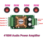 Placa Amplificadora de Potencia de Audio Digital, 4X50W, TDA7388, XH-A395