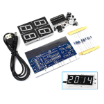 Kit de Reloj Electrónico para Armar, con Control de luz y Temperatura, Color Blanco