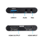 Tarjeta Capturadora de Video y Audio Compatible con HDTV, USB 3.0, 4K, 60FPS, Color Negro - Image 3