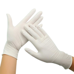 Par de Guantes de Látex Color Blanco, Talla M