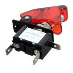 Interruptor de Palanca con Led 12VDC 20A con Protector, Color Rojo - Image 3