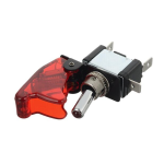 Interruptor de Palanca con Led 12VDC 20A con Protector, Color Rojo - Image 2