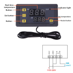 Controlador Digital de Temperatura para Incubadora 110-220VAC, W3230 - Image 4