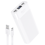 Power Bank 20000 mAh 74W, 5VDC 2.1A, 10.5W, Color Blanco, GAR117