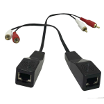 Par de Extensores de Audio RCA Estéreo, Receptor y Emisor de Hasta 45 Metros para Cable Ethernet CAT5 y CAT6, CV-C5RCA