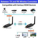 Par de Extensores Inalámbricos Compatibles con HDMI 1080P, Hasta 50 Metros, Color Negro - Image 4