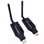 Par de Extensores Inalámbricos Compatibles con HDMI 1080P, Hasta 50 Metros, Color Negro