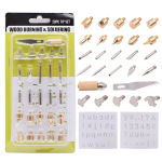 Kit de 28 Accesorios para Grabado de Madera para Cautín 908S