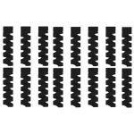 Paquete de 16 Protectores de Silicona para Cables de Teléfono Móvil, Color Negro