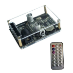 Placa Amplificadora de Potencia de Audio Digital, 2X40W, Bluetooth 5.0 + Control Remoto + Case, XY-P40W