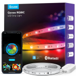 Tira de Luces Led RGB 5050 de 1 Rollo de 5 mts, no Impermeable, con Sincronización de Música, Controlable con Aplicación Bluetooth