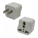 Adaptador Clavija Europea a Americana 10A 250V, Color Beige