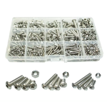 Set de 300 Tornillos Hexagonales y Tuercas, M3