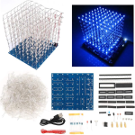 Cubo de Led 3mm, 8X8X8, Color Azul