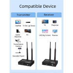 Par de Extensores Inalámbricos Compatibles con HDMI 1080P, Hasta 200 Metros, Color Negro - Image 4