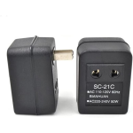Convertidor de Voltaje 110VAC a 220VAC 50W, Color Negro, SC-21C