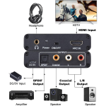 Extractor de Audio HDMI a RCA Coaxial Óptico - Image 4