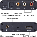 Extractor de Audio HDMI a RCA Coaxial Óptico - Image 2