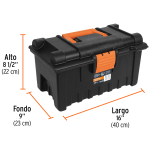 Caja Negra para Herramientas sin Compartimentos de 16″, Truper - Image 2