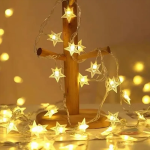Serie de 100 Luces Navideñas Tipo Estrellas de 10 Metros, 110VAC
