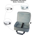 Funda de Transporte para Proyector Compatible con Epson, Color Gris - Image 4