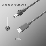 Cable de Alimentación Tipo C a Plug de Poder Macho de 5.5X2.1MM - Image 2