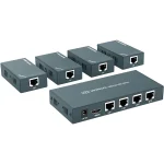 Extensor HDMI de 4 Puertos, Hasta 50 Metros para Cable Ethernet CAT6