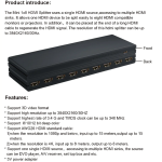 Splitter HDMI 1X8 4K 30Hz 1080P 3D - Image 5