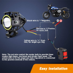 Faro Antiniebla LED Blanco/Azul para Motocicleta, U7/W/R - Image 2