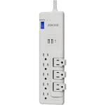 Tomacorriente Protector de Sobretensión de 2700J/1625W con 8 Salidas, 2 Puertos USB Tipo A y 1 Puerto USB Tipo C, Color Blanco, Forza FSP-821RUSBCW