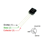 Transistor 2SC828 NPN, 30V, 100mA, TO-92 - Image 2