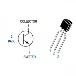 Transistor BC557 PNP, 50V 0.1A TO-92 - Image 2