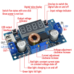 Módulo Convertidor DC-DC Step-Down, 5A 75W, con Voltímetro, HW-514 V3.0 - Image 3