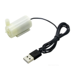 Mini Bomba de Agua Sumergible Horizontal, 3-5VDC, 0.18A, 70-120L/H, con Conexión USB, Color Blanco