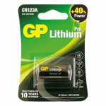 Batería de Litio, 3VDC 1500 mAh, GP CR123A
