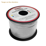 Rollo de 152.40 Metros de Alambre para Protoboard 24 AWG, Color Blanco
