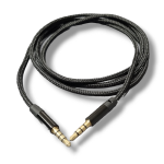 Cable Auxiliar de Audio 3.5mm Macho-Macho con Cubierta de Nylon, 1 Metro, Color Negro