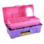 Caja Rosa/Morada para Cosméticos 14", Pretul