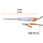 Probador de Circuitos con Caimán 6-12VDC, Truper - Image 2
